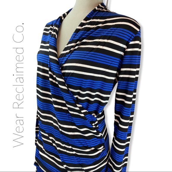 NWT - PRESS Blue Striped 2 Piece Skirt & Top Set - Picture 5 of 12